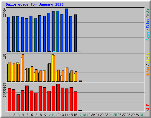 Daily usage for January 2026