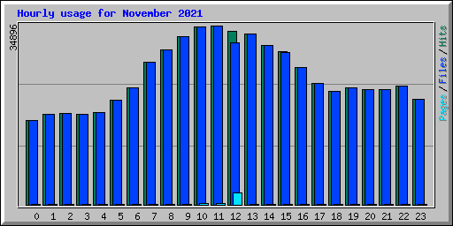 Hourly usage for November 2021