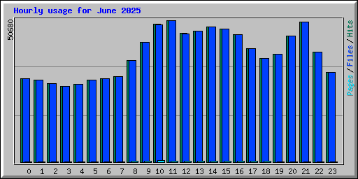 Hourly usage for June 2025