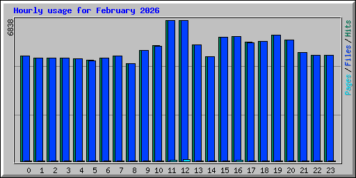 Hourly usage for February 2026