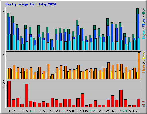 Daily usage for July 2024