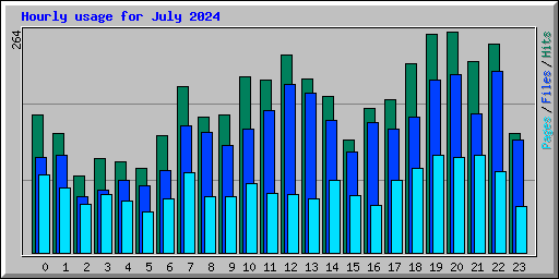 Hourly usage for July 2024