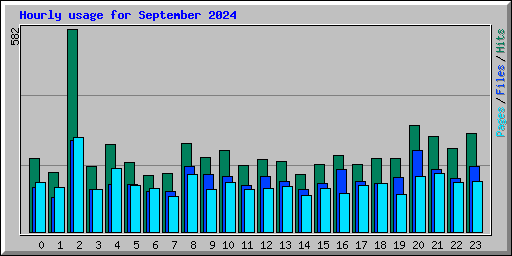 Hourly usage for September 2024