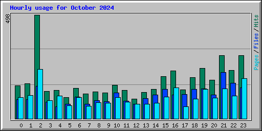 Hourly usage for October 2024