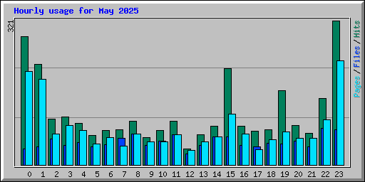 Hourly usage for May 2025