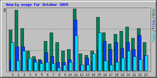 Hourly usage for October 2025