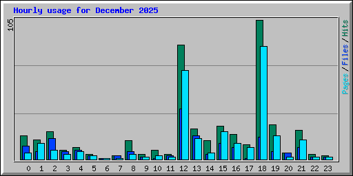 Hourly usage for December 2025