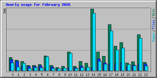 Hourly usage for February 2026