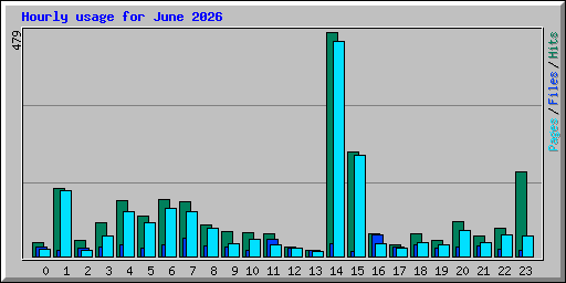 Hourly usage for June 2026