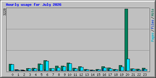Hourly usage for July 2026