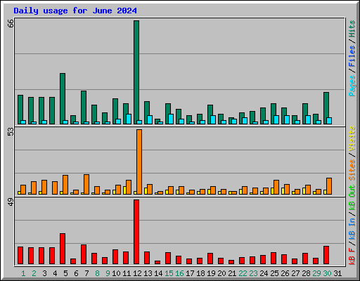 Daily usage for June 2024