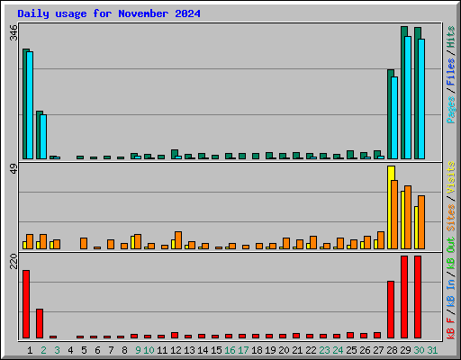 Daily usage for November 2024