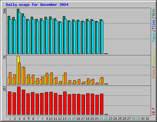 Daily usage for December 2024