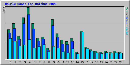 Hourly usage for October 2020