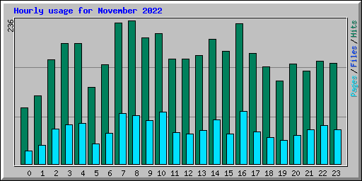 Hourly usage for November 2022