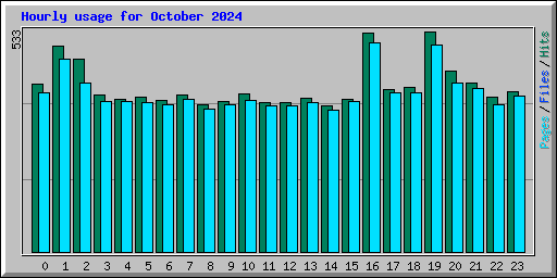 Hourly usage for October 2024