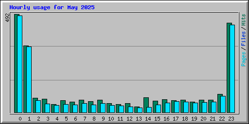 Hourly usage for May 2025