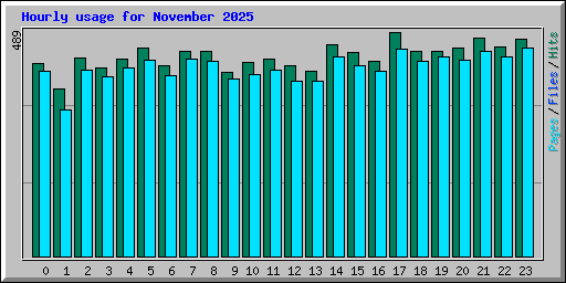 Hourly usage for November 2025