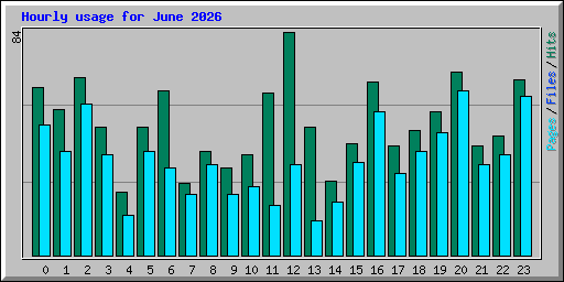 Hourly usage for June 2026