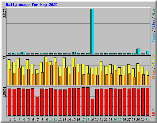 Daily usage for May 2025
