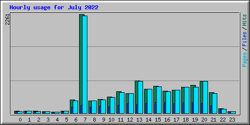 Hourly usage for July 2022
