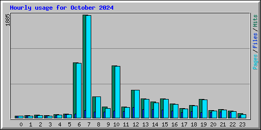 Hourly usage for October 2024