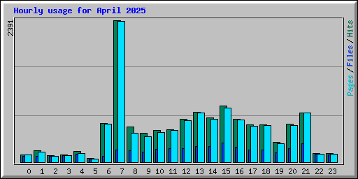 Hourly usage for April 2025