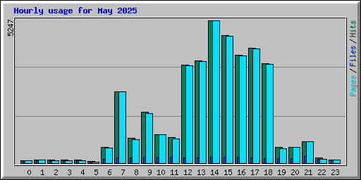 Hourly usage for May 2025