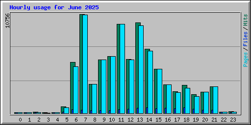 Hourly usage for June 2025