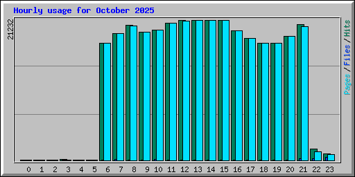 Hourly usage for October 2025