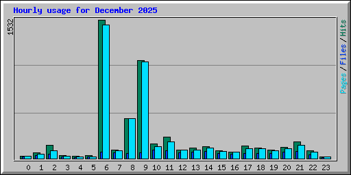 Hourly usage for December 2025