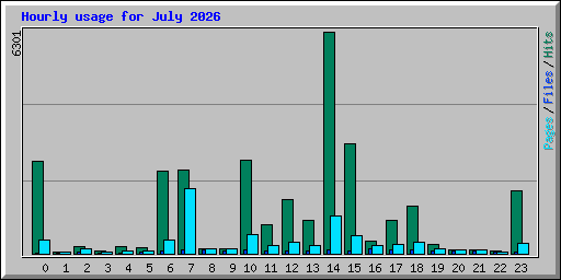 Hourly usage for July 2026