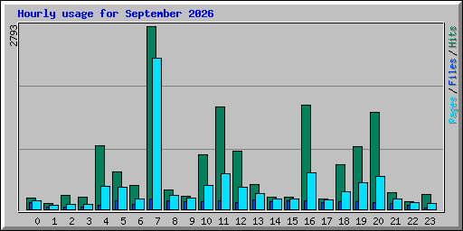 Hourly usage for September 2026