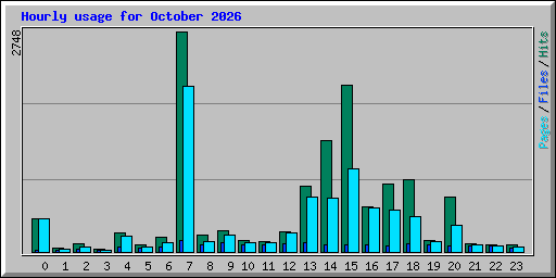 Hourly usage for October 2026