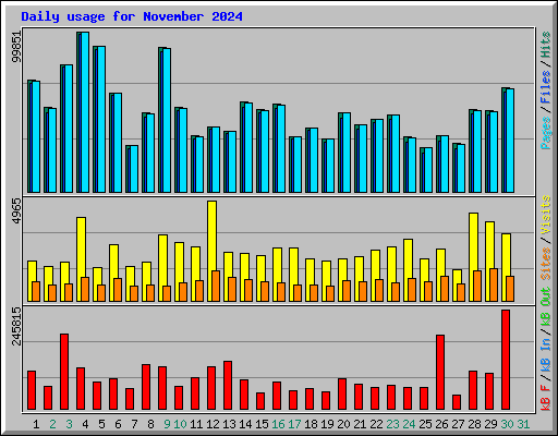 Daily usage for November 2024