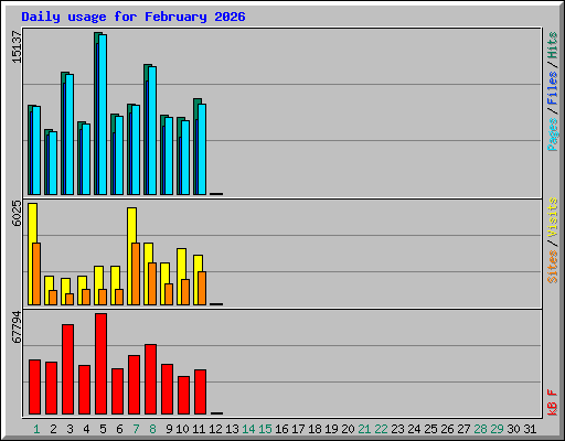 Daily usage for February 2026
