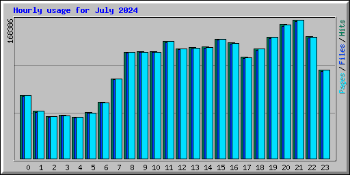 Hourly usage for July 2024