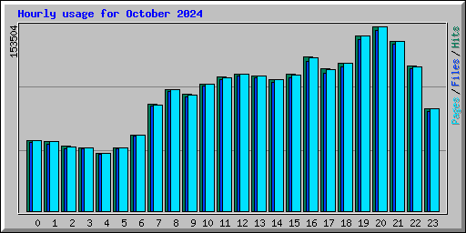 Hourly usage for October 2024