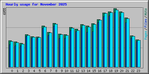 Hourly usage for November 2025