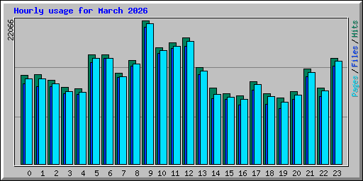 Hourly usage for March 2026