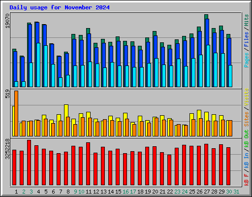 Daily usage for November 2024