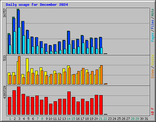 Daily usage for December 2024