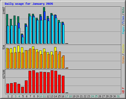 Daily usage for January 2026