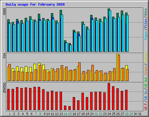 Daily usage for February 2026