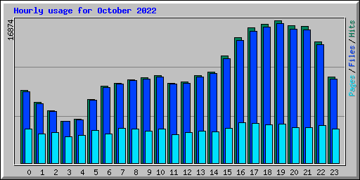 Hourly usage for October 2022