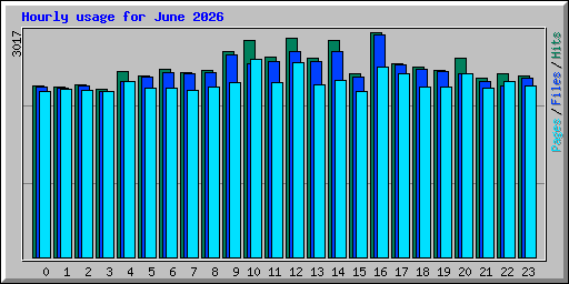 Hourly usage for June 2026