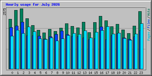 Hourly usage for July 2026