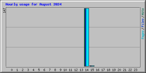 Hourly usage for August 2024