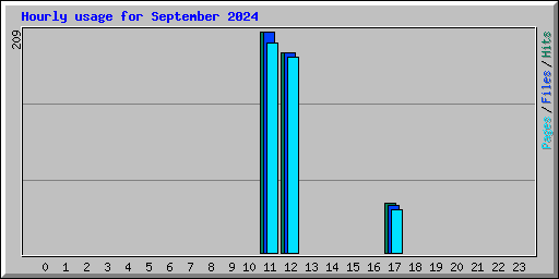 Hourly usage for September 2024