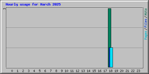 Hourly usage for March 2025